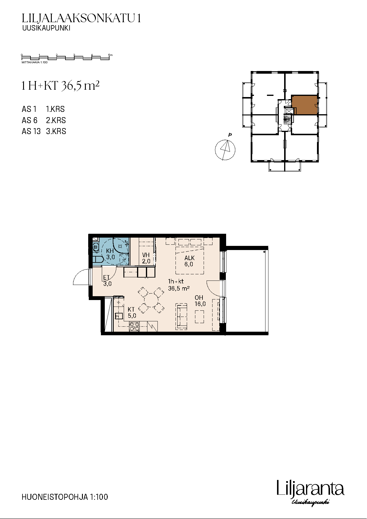 Liljalaaksonkatu 1 as 13 - kuva 2