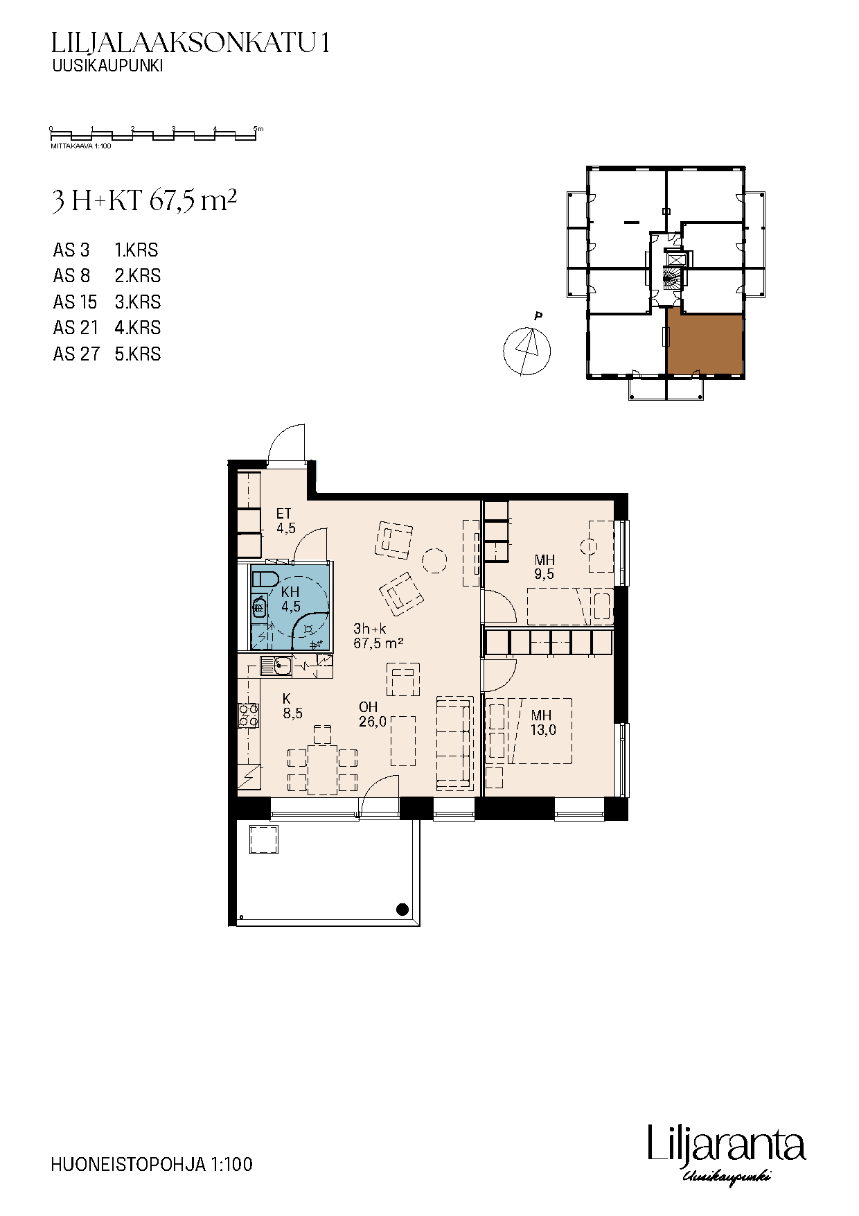 Liljalaaksonkatu 1 as 21 - kuva 2