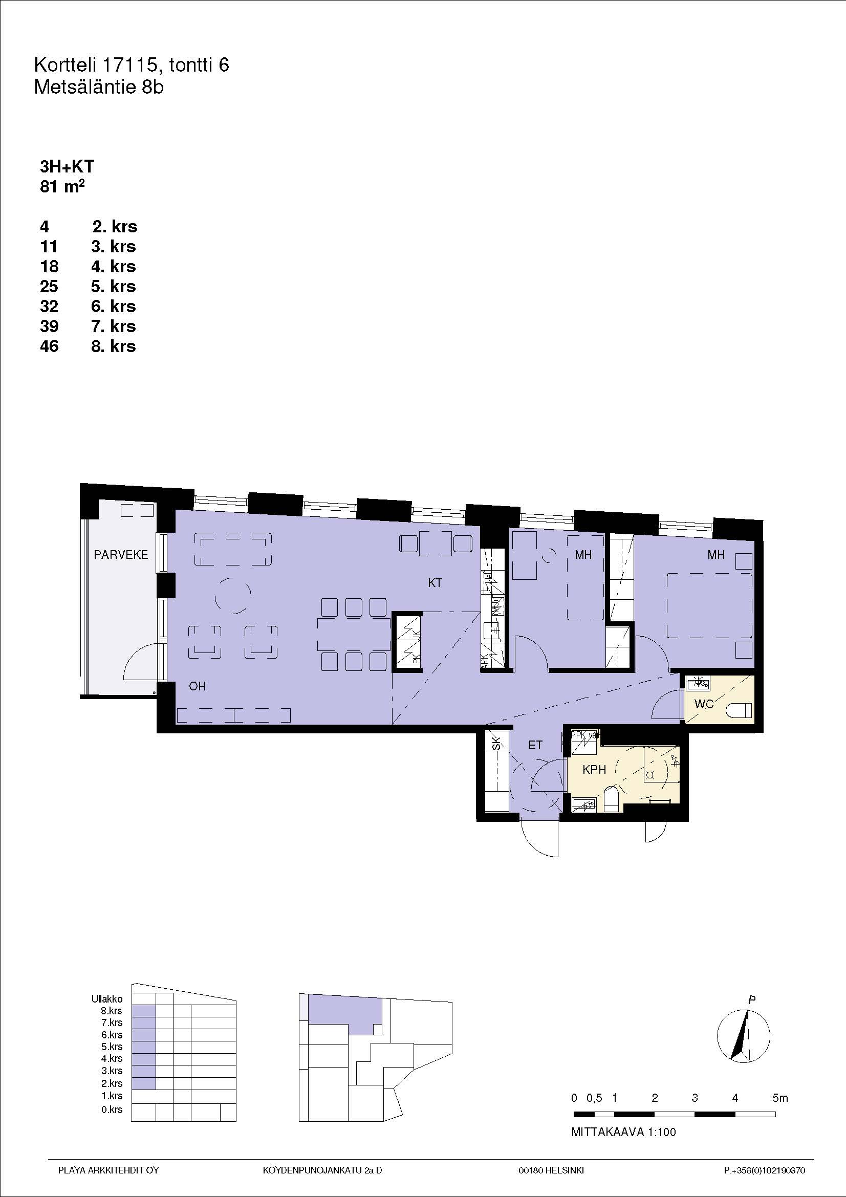 Asunnon A25 pohjakuva