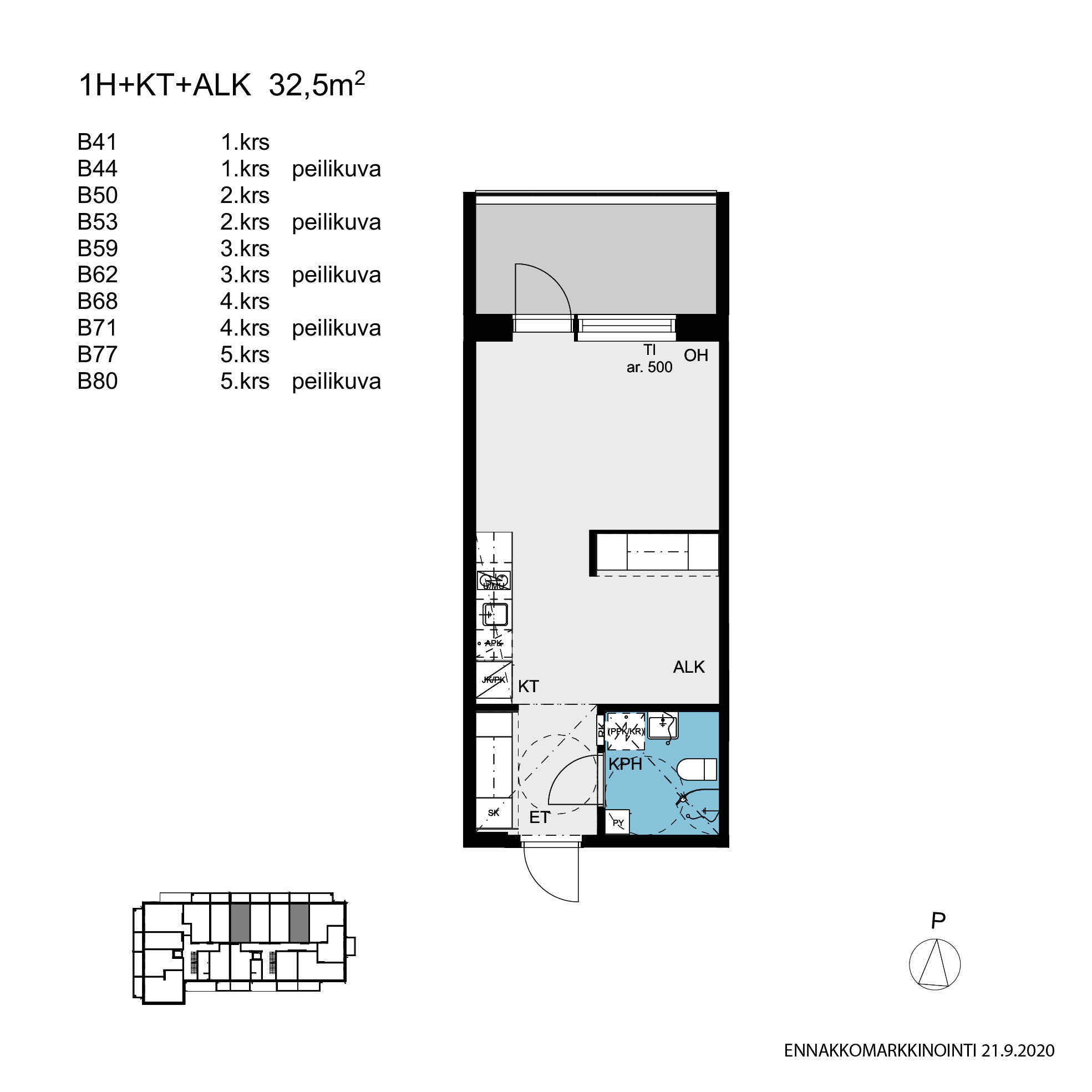 Asunto Oy Tampereen Hatanpään Paronitar - Hatanpään puistokuja 25, 33900, Tampere - 1H+KT+ALK / 32.5m2